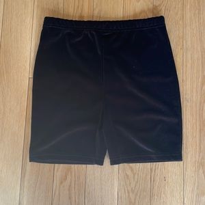 SHEIN black velvet biker shorts.